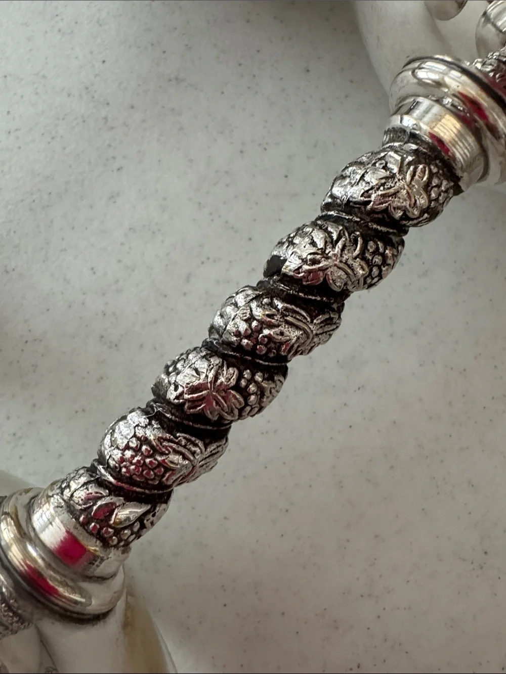 Spain Sterling Silver Plated over Brass  with Twisted Grapevine Stem Goblets